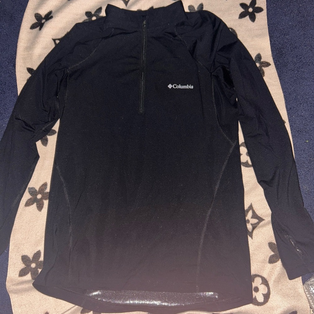 Columbia Black Half-Zip Long Sleeve Top